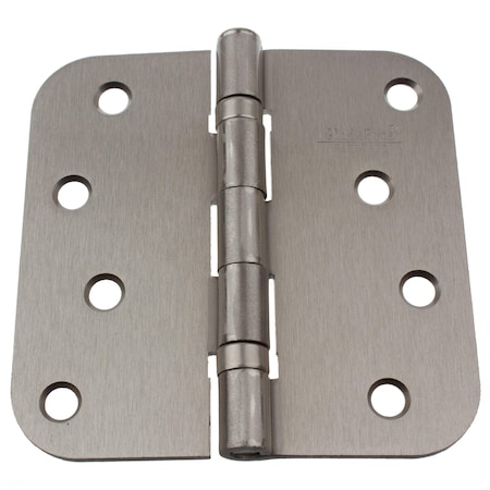 Gliderite Hardware 4 in. Satin Nickel Ball Bearing Door Hinge with 5/8 in. Corner Radius - 4058-2BB-SN 4058-2BB-SN-1